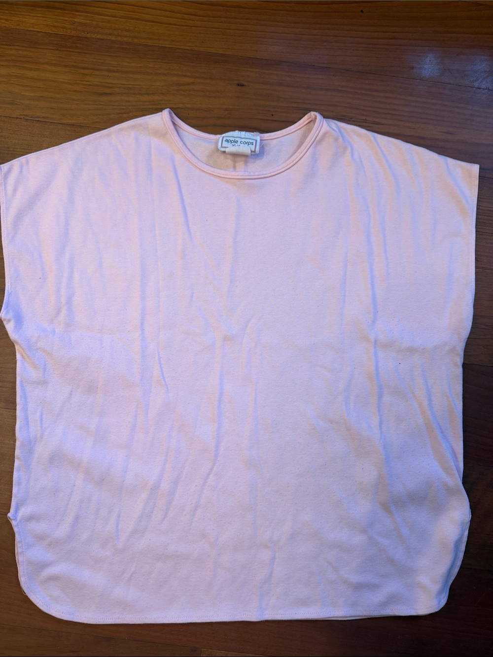 VINTAGE, Apple Corps California, soft cotton/polyester Light Pink cap Sleeve Tee